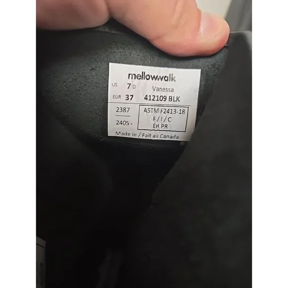 Mellow Walk Women's 412109 Safety Side Zip Boot Dress Engineer Black Size 7D - Picture 7 of 8